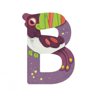 Lettre en bois "B" MOULIN ROTY Violet