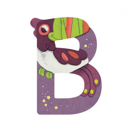 Lettre en bois "B" MOULIN ROTY Violet
