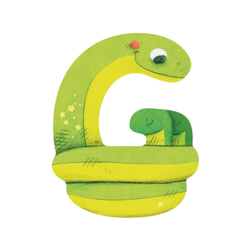 Lettre en bois "G" MOULIN ROTY Vert