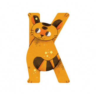 Lettre en bois "K" MOULIN ROTY Jaune