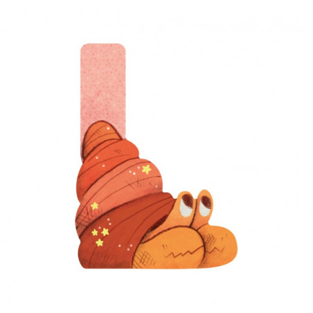 Lettre en bois "L" MOULIN ROTY Rose