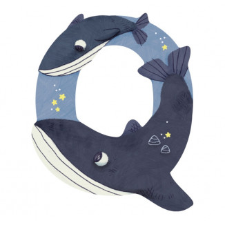 Lettre en bois "Q" MOULIN ROTY Bleu