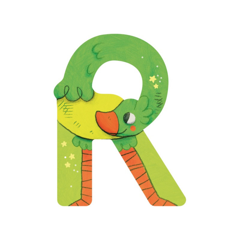 Lettre en bois "R" MOULIN ROTY Vert
