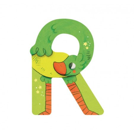 Lettre en bois "R" MOULIN ROTY Vert