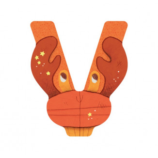 Lettre en bois "V" MOULIN ROTY Orange