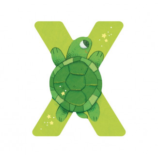 Lettre en bois "X" MOULIN ROTY Vert