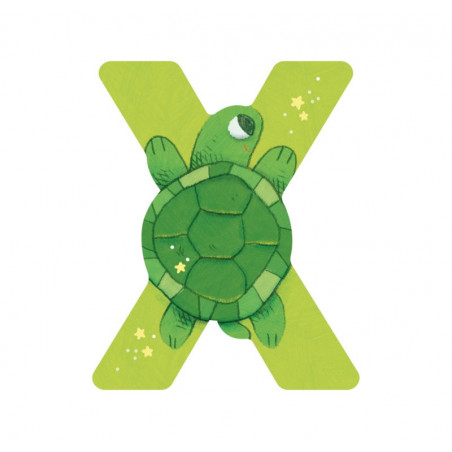 Lettre en bois "X" MOULIN ROTY Vert