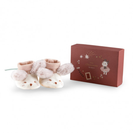 Chaussons souris blanc MOULIN ROTY Après la pluie