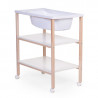 Table à langer et baignoire CHILDHOME Naturel/blanc