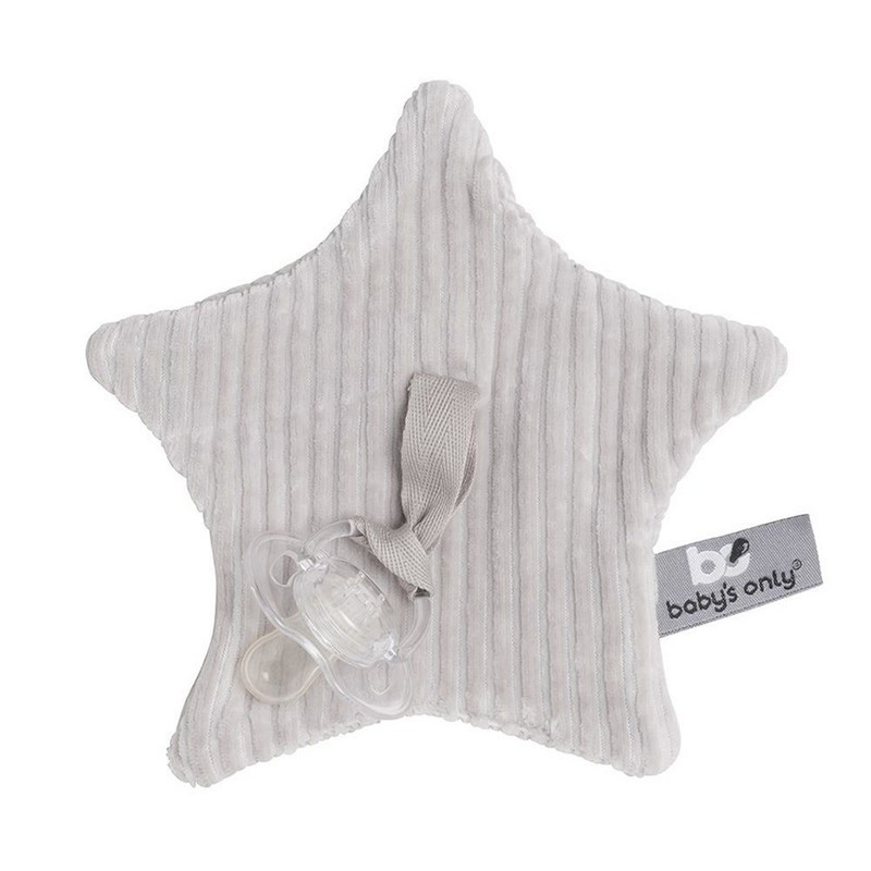 Doudou et attache-sucette Sense BABY'S ONLY Caillou gris