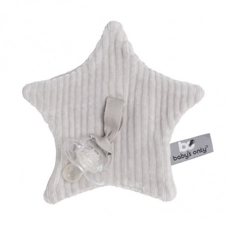 Doudou et attache-sucette Sense BABY'S ONLY Caillou gris