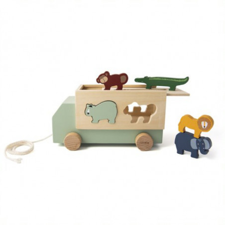 Camion en bois animaux TRIXIE All animals