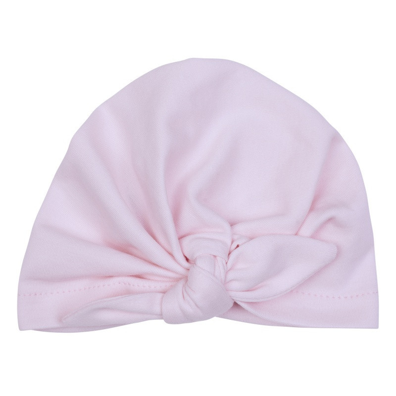Bonnet forme turban BB&CO Rose pastel