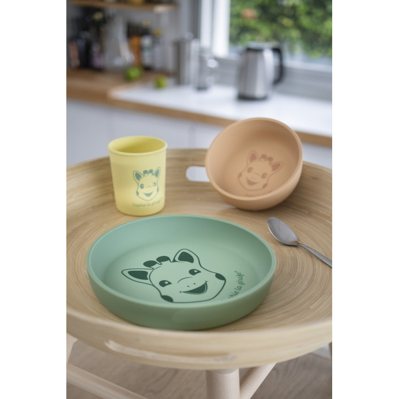 Coffret repas en silicone pastel VULLI Sophie la girafe