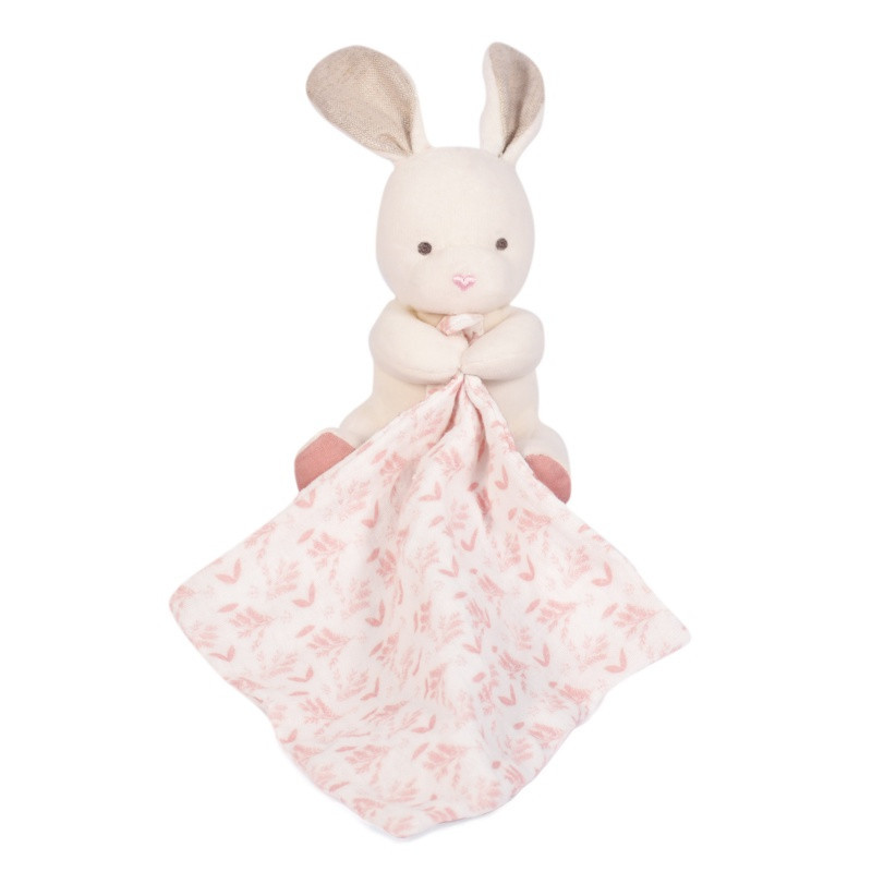 Lapin avec doudou rose 15cm DOUDOU&COMPAGNIE Botanic