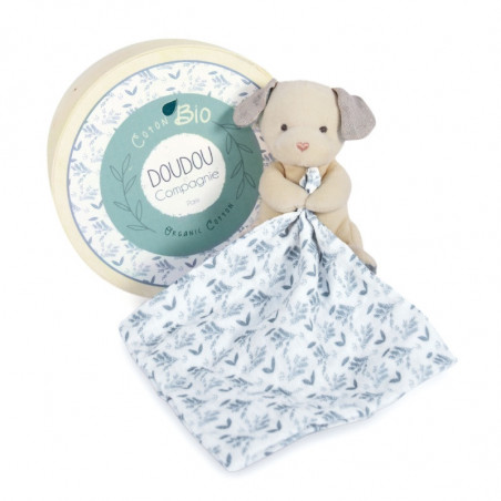 Chien avec doudou bleu 15cm DOUDOU&COMPAGNIE Botanic