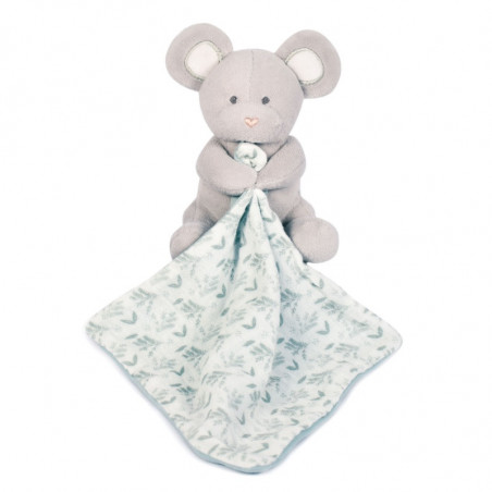 Souris avec doudou vert 15cm DOUDOU&COMPAGNIE Botanic