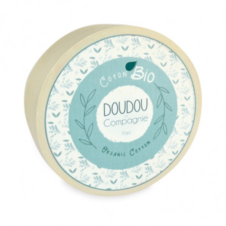 Peluche-lapin rose en coton bio 25 cm DOUDOU&COMPAGNIE Botanic