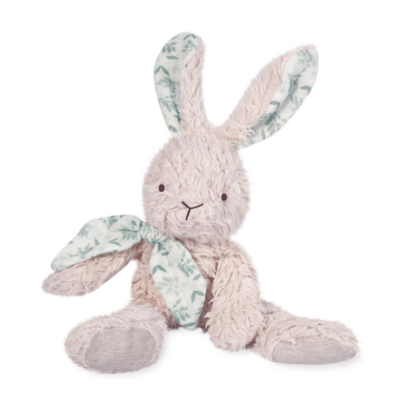 Peluche-lapin gris en coton bio 25 cm DOUDOU&COMPAGNIE Botanic