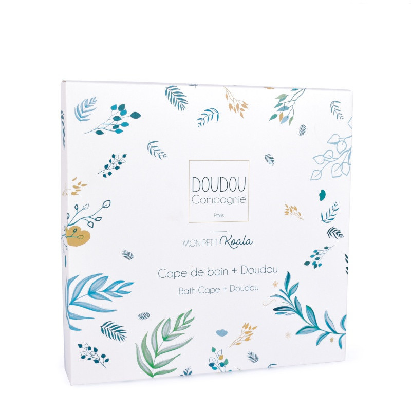 Coffret sortie de bain 80x80 + doudou DOUDOU&COMPAGNIE Yoca le koala