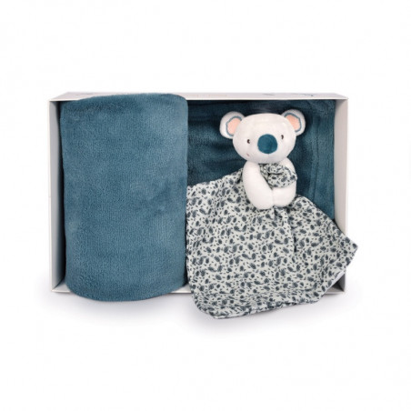 Coffret Plaid 70x100 cm + doudou DOUDOU&COMPAGNIE Yoca le koala