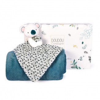 Coffret Plaid 70x100 cm + doudou DOUDOU&COMPAGNIE Yoca le koala