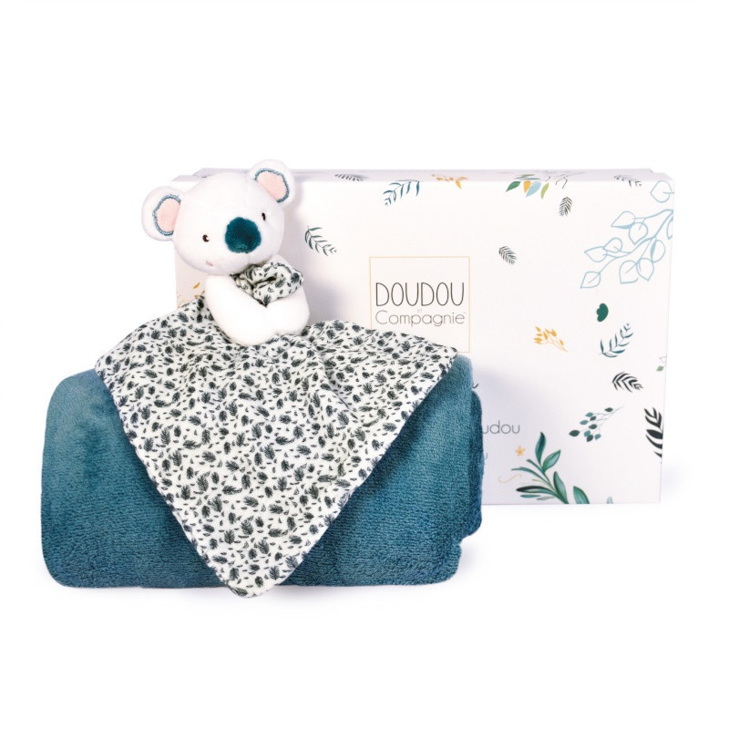 Coffret Plaid 70x100 cm + doudou DOUDOU&COMPAGNIE Yoca le koala