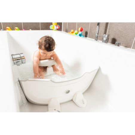 Siège de bain avec base rotative 360° BABYDAM Gris/blanc