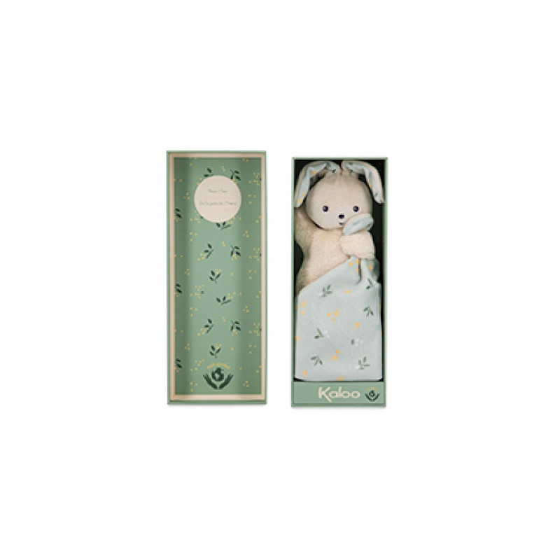 Doudou lapin Carré douceur KALOO Bouquet d'agrumes