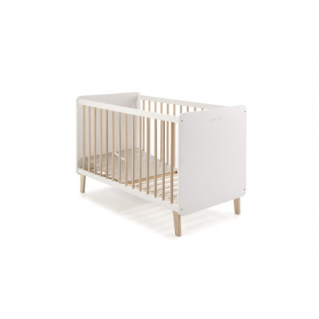 Lit bébé 120x60 Trévi MICUNA Blanc/cire naturelle