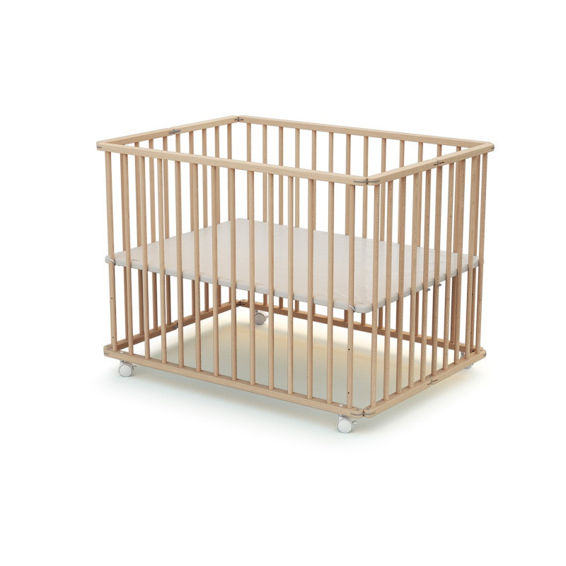 Parc pliant 70 x 100 cm WeBaby AT4 Hêtre brut