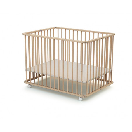 Parc pliant 70 x 100 cm WeBaby AT4 Hêtre brut