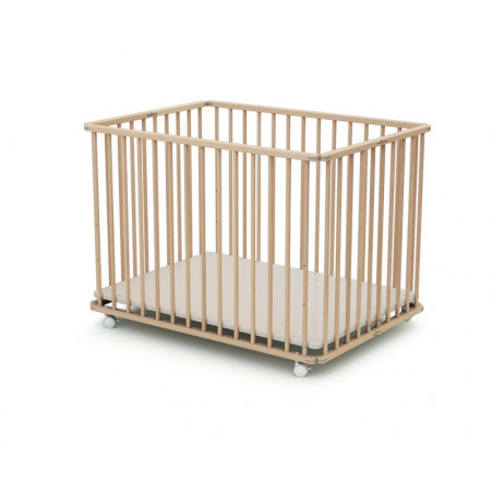 Parc pliant 70 x 100 cm WeBaby AT4 Hêtre brut