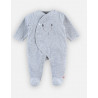 Pyjama en velours bio 1 mois Mix & Match NOUKIE'S Gris