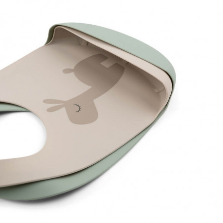 Lot de 2 bavoirs en silicone DONE BY DEER Lalee Sable/vert