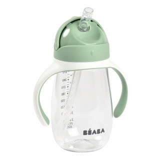 Tasse avec paille 300ml BEABA Vert sauge
