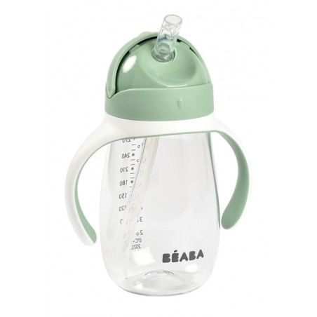 Tasse avec paille 300ml BEABA Vert sauge