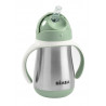 Tasse en inox avec paille 250ml BEABA Vert sauge