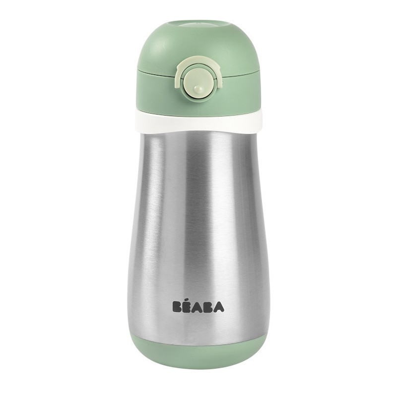 Gourde en inox 350ml + anse BEABA Vert sauge