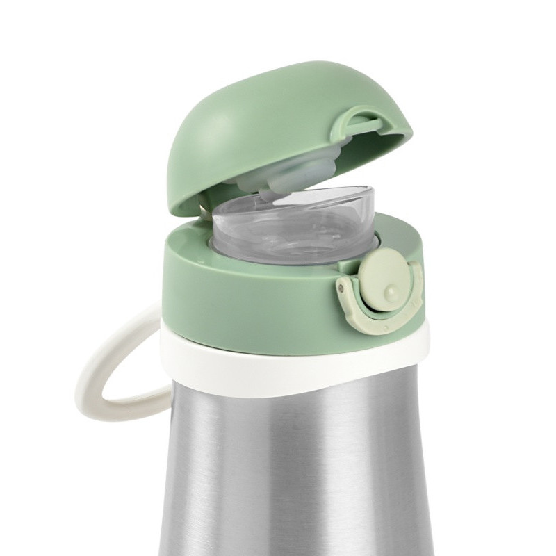 Gourde en inox 350ml + anse BEABA Vert sauge