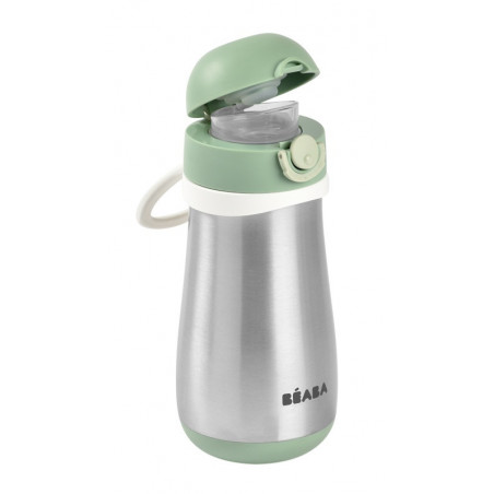Gourde en inox 350ml + anse BEABA Vert sauge