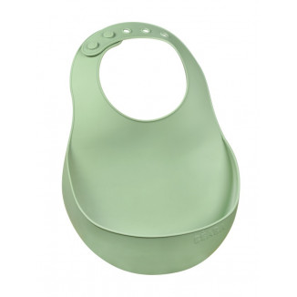 Bavoir en silicone BEABA Sage green