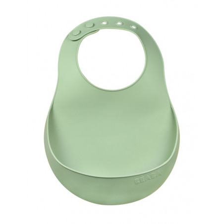 Bavoir en silicone BEABA Sage green