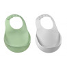Lot de 2 bavoirs en silicone BEABA Light mist/sage green