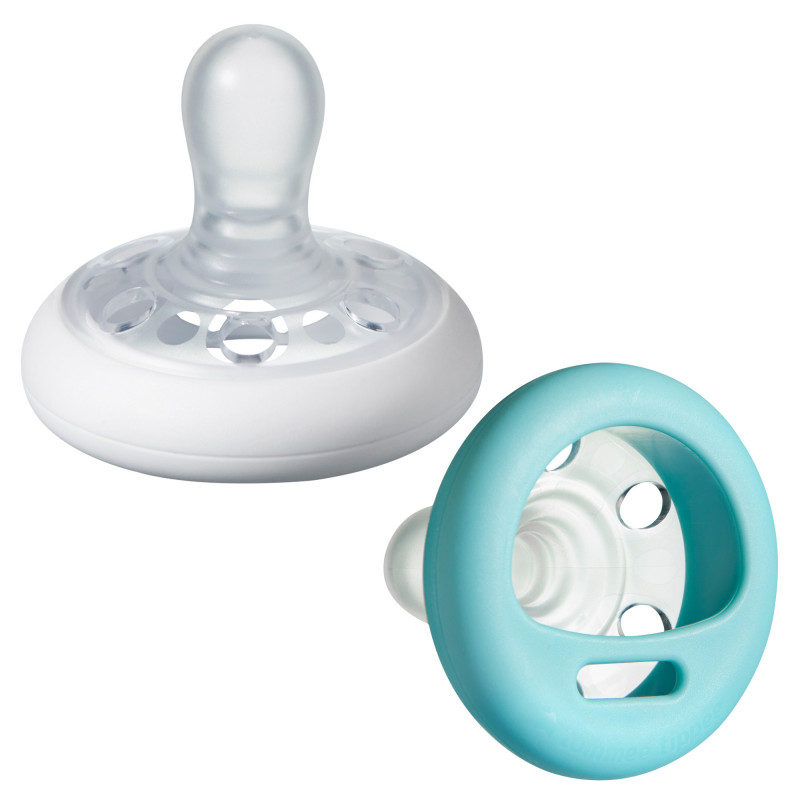 Lot de 2 sucettes forme naturelle 6/18m TOMMEE TIPPEE Clother To Nature