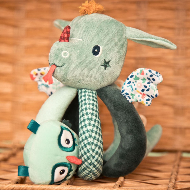 Hochet à poignées Joé le dragon LES LILLIPUTIENS