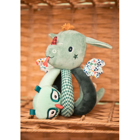 Hochet à poignées Joé le dragon LES LILLIPUTIENS