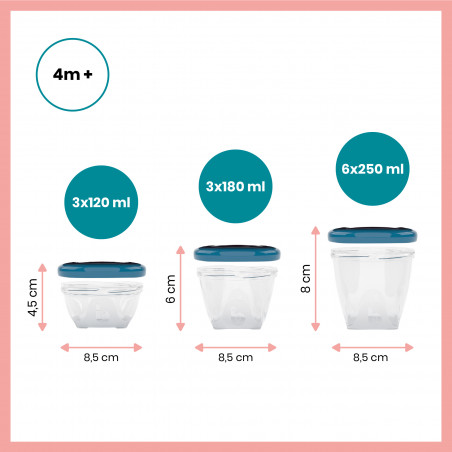 Kit de conservation Babybols + 3 cuillères BABYMOOV