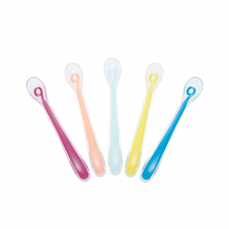 Set de 5 cuillères 1er âge en silicone BABYMOOV