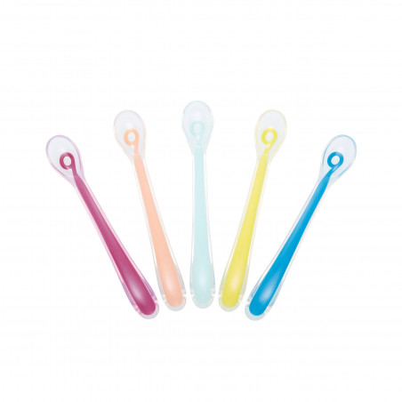 Set de 5 cuillères 1er âge en silicone BABYMOOV